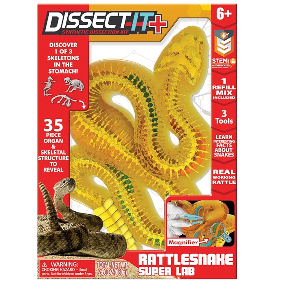 Rattlesnake Super Lab Synthetic Dissection Kit - Yellow
